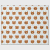 Papier Cadeau Chat en pain d'épices de Noël (Plat)