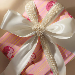 Papier Cadeau Chat Endormi 1er Anniversaire Rayures Jaunes