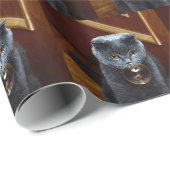 Papier Cadeau Chat et bulle de savon (Coin rond)