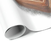 Papier Cadeau Chat et souris Jouer aux échecs Dessin amusant  (Coin rond)