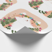 Papier Cadeau Chat floral mou (Coin)