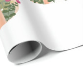 Papier Cadeau Chat floral mou (Coin rond)