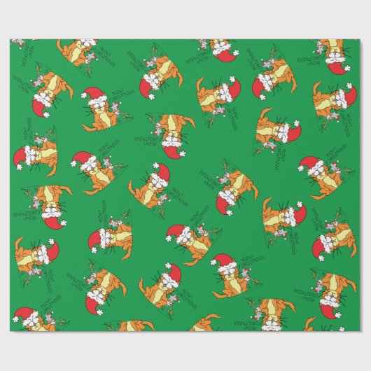 Papier Cadeau Chat Funny Noël Cartographie mignonne souris souri (Plat)