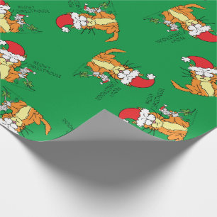 Papier Cadeau Chat Funny Noël Cartographie mignonne souris souri