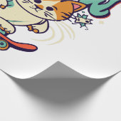 Papier Cadeau Chat Glissant Miaou (Coin)