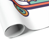 Papier Cadeau Chat Glissant Miaou (Coin rond)