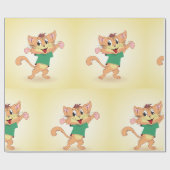 Papier Cadeau Chat groovy (Plat)