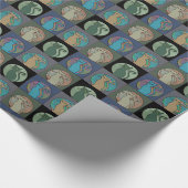 Papier Cadeau Chat Lady Multi Chats assis Thunder_Cove (Coin)