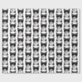 Papier Cadeau Chat le plus cool de la ville (Plat)