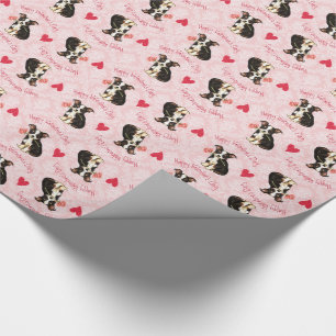 Papier Cadeau Chat long Valentine Chihuahua