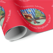 Papier Cadeau Chat Maine Coon Kitty Personnalisé (Coin rond)