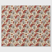 Papier Cadeau Chat Maneki Neko Asiatique (Plat)