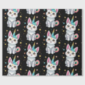 Papier Cadeau chat mignon Caticorn (Plat)
