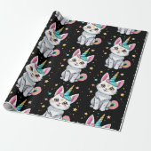 Papier Cadeau chat mignon Caticorn (Déroulé)