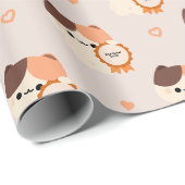 Papier Cadeau Chat mignon certifié (Coin rond)