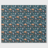 Papier Cadeau Chat mignon dans l'espace, Chats sur Mars, avec no (Plat)
