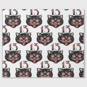 Papier Cadeau Chat noir (Plat)