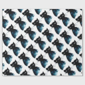 Papier Cadeau Chat noir 1 (Plat)