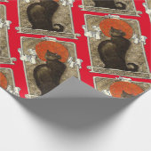Papier Cadeau Chat noir, Alexandre Steinlen (Coin)