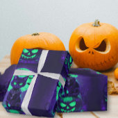 Papier Cadeau Chat noir aux yeux verts brillants