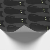 Papier Cadeau Chat noir, chaton mignon, fun spottaculaire classi (Coin)