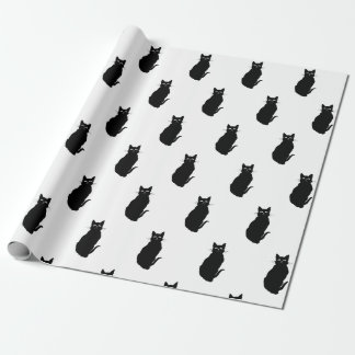 Papier Cadeau Chat noir classique simple