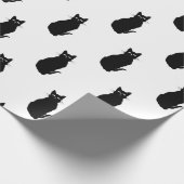 Papier Cadeau Chat noir classique simple (Coin)