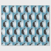Papier Cadeau Chat noir Cyclop (Plat)