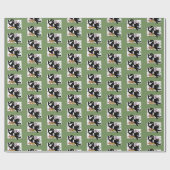 Papier Cadeau Chat noir de l'artiste (Plat)