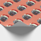 Papier Cadeau Chat noir de Noël  (Coin)