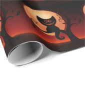 Papier Cadeau Chat noir de Whimsical (Coin rond)