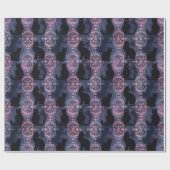 Papier Cadeau Chat noir gothique en pâte (Plat)