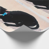 Papier Cadeau Chat noir Hissing Fine Art par Hiroaki Takahashi (Coin)