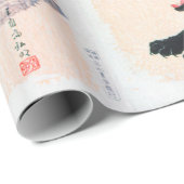 Papier Cadeau Chat noir Hissing Fine Art par Hiroaki Takahashi (Coin rond)