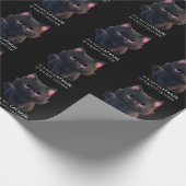 Papier Cadeau Chat noir moelleux (Coin)