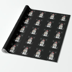 Papier Cadeau Chat Non Grumpy Xmas Chats Pas De Vilains Cadeaux 