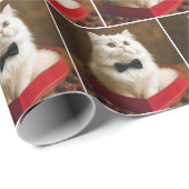 Papier Cadeau Chat persan dans une boîte de la Saint-Valentin (Coin rond)