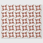 Papier cadeau chat persan rouge (Plat)