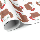 Papier cadeau chat persan rouge (Coin rond)