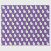 Papier Cadeau Chat persan sur violet (Plat)