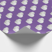 Papier Cadeau Chat persan sur violet (Coin)