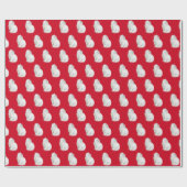 Papier Cadeau Chat Perse En Rouge (Plat)