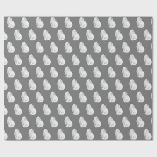 Papier Cadeau Chat Perse Sur Grey (Plat)