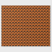 Papier Cadeau Chat peureux d'Halloween (Plat)