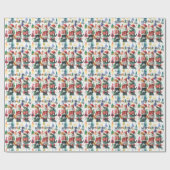 Papier Cadeau Chat pour Noël (Plat)