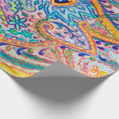 Papier Cadeau Chat psychédélique, Louis Wain (Coin)
