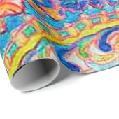 Papier Cadeau Chat psychédélique, Louis Wain (Coin rond)