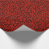 Papier Cadeau Chat rouge vintage d'Halloween (Coin)