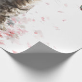 Papier Cadeau Chat Sakura et Papillons (11) (Coin)