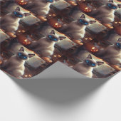 Papier Cadeau Chat Siamais Halloween Avec Peur Citrouille (Coin)